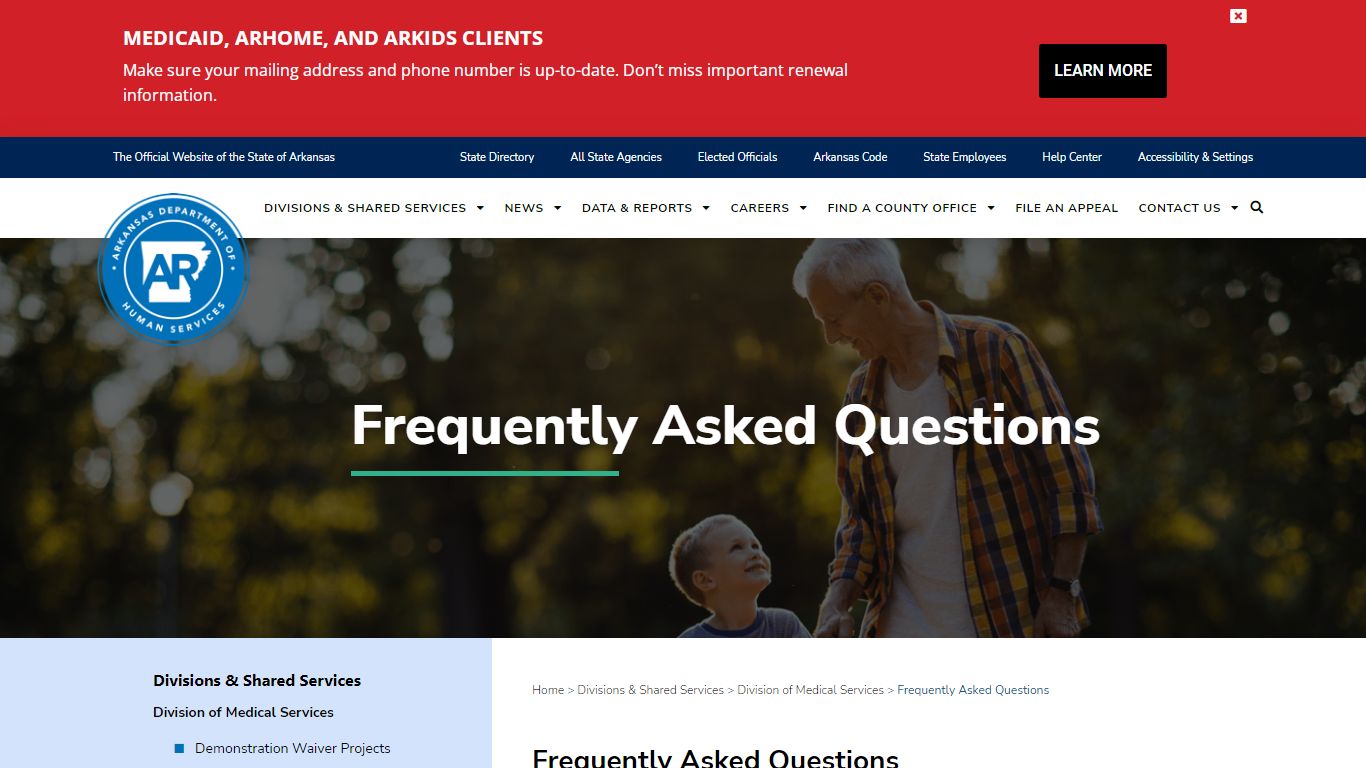 Frequently Asked Questions - Arkansas Department of Human Services