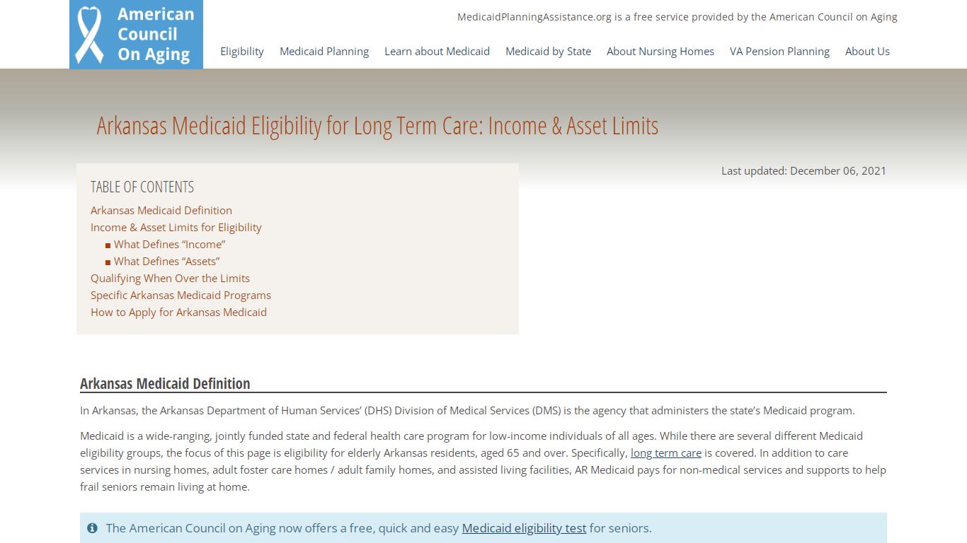 Arkansas Medicaid Eligibility: 2022 Income & Asset Limits